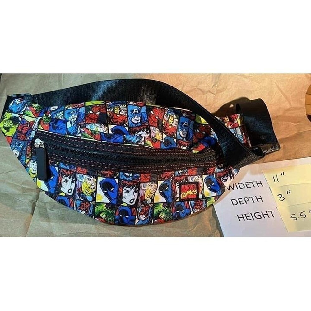 Marvel Comic Crossbody Fanny Pack Comcon Cosplay Goth Grunge Hipster